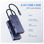 Otaitek 6 in 1 USB C Hub with 4K HDMI, Multi USB 3.0 USB-A Ports