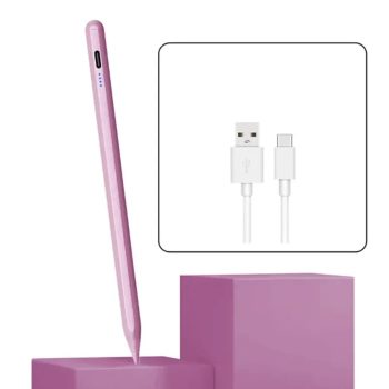 Replacement Apple Stylus Pen | Palm Rejection & Tilting - 2 Nibs - Pink