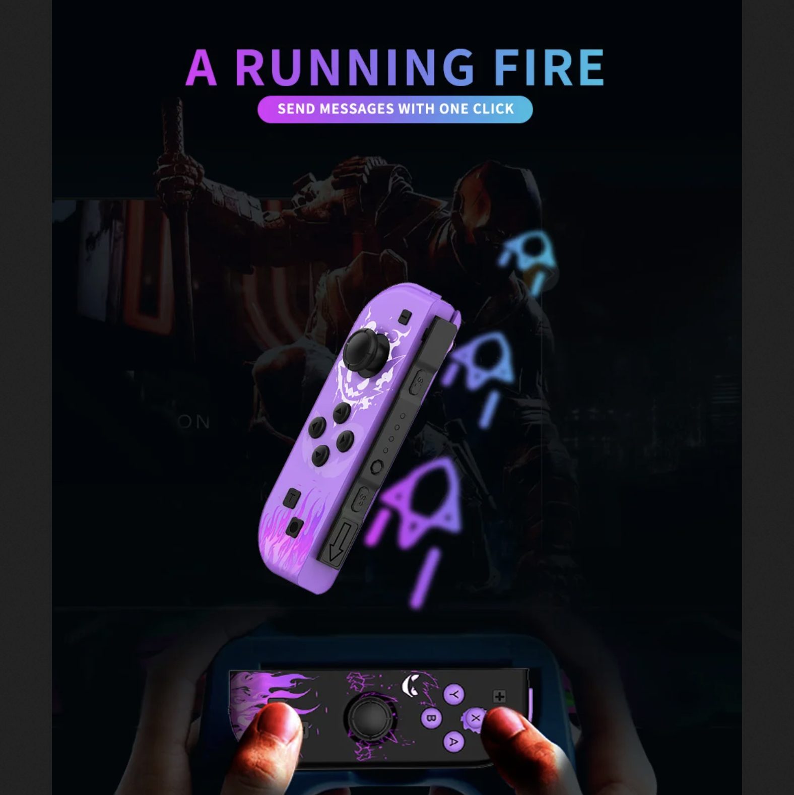 Replacement L+R Joycon Controllers for Nintendo Switch - Wireless with Turbo Wake Up Function 3 Replacement L+R Joycon Controllers for Nintendo Switch - Wireless with Turbo Wake Up Function 3