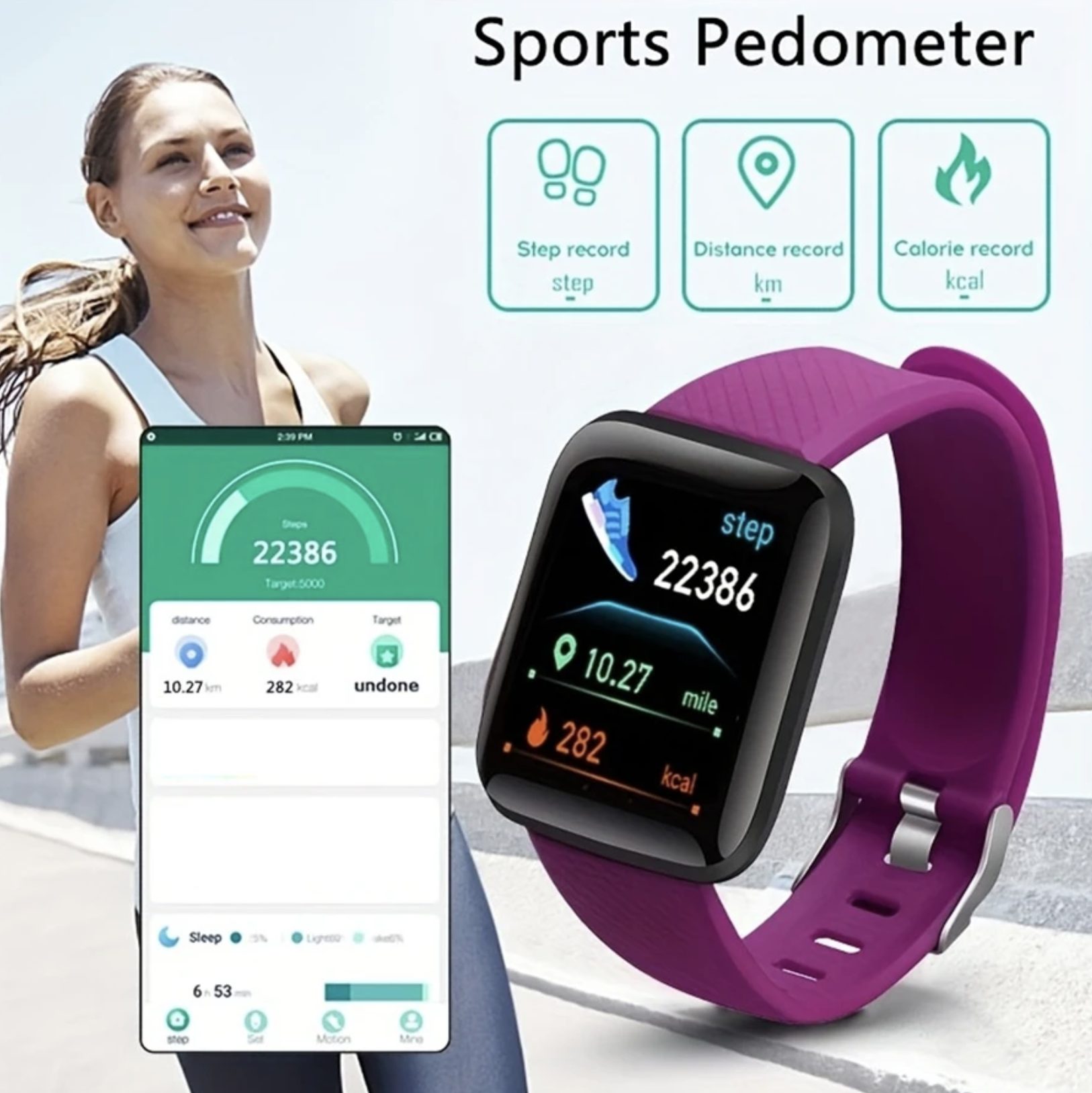 Smart Watch 116Plus D13 Y68 Sport Wristband - 2 Smart Watch 116Plus D13 Y68 Sport Wristband - 2