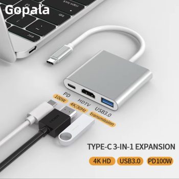 USB C to HDMI Multiport Adapter with PD Type C Charging Port - Silvery 1