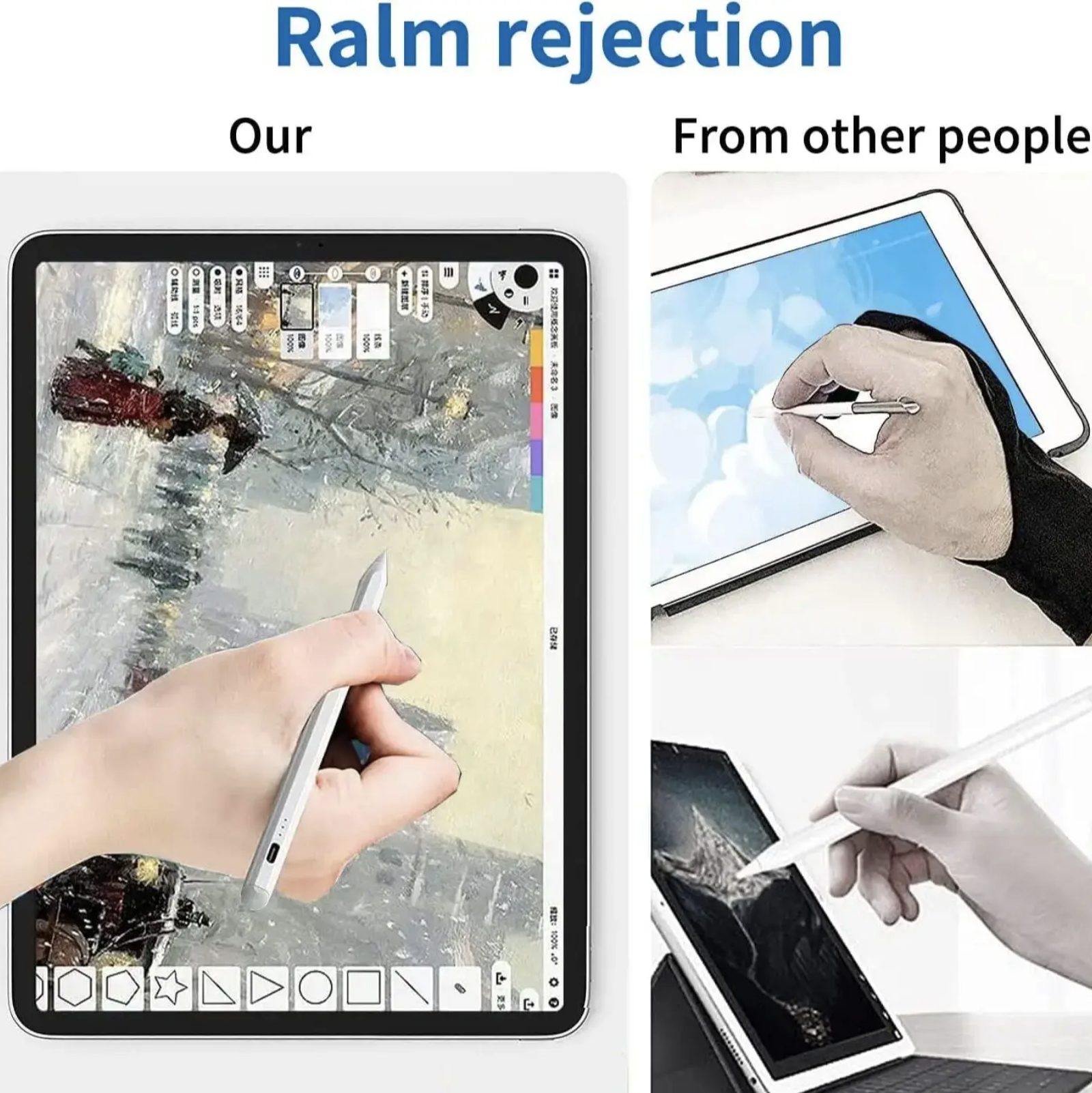 Universal Replacement Apple Pen with Palm Rejection - Black - 2 Universal Replacement Apple Pen with Palm Rejection - Black - 2