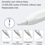 Replacement Apple Stylus Pen | Palm Rejection & Tilting – 2 Nibs – White