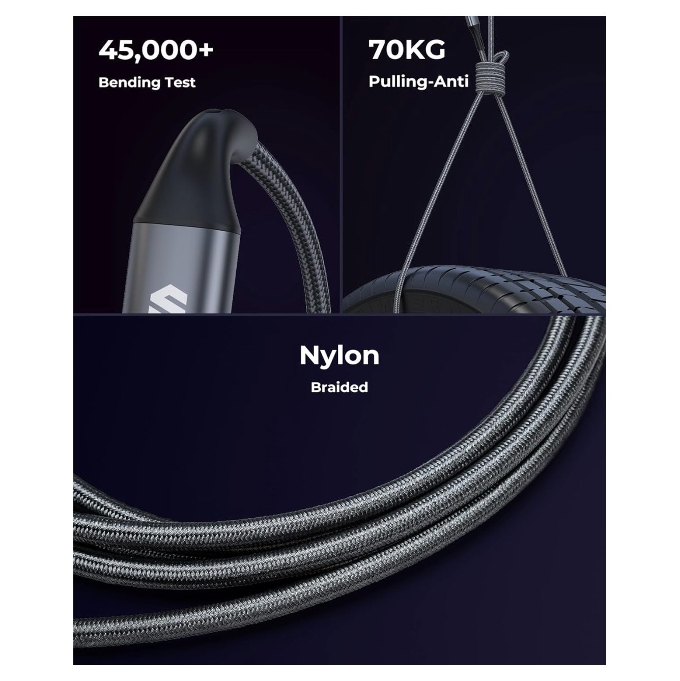 240W:100W USB C to USB C Fast Charging - PD 3.1 - 6.6FT 2 240W:100W USB C to USB C Fast Charging - PD 3.1 - 6.6FT 2