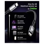240W:100W USB C to USB C Fast Charging – PD 3.1 – 6.6FT