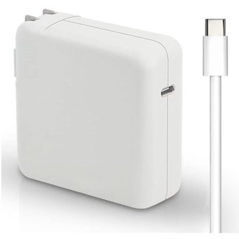 61W - Replacement USB C Type-C AC Charger - Macbook 12-16 Compatible - White