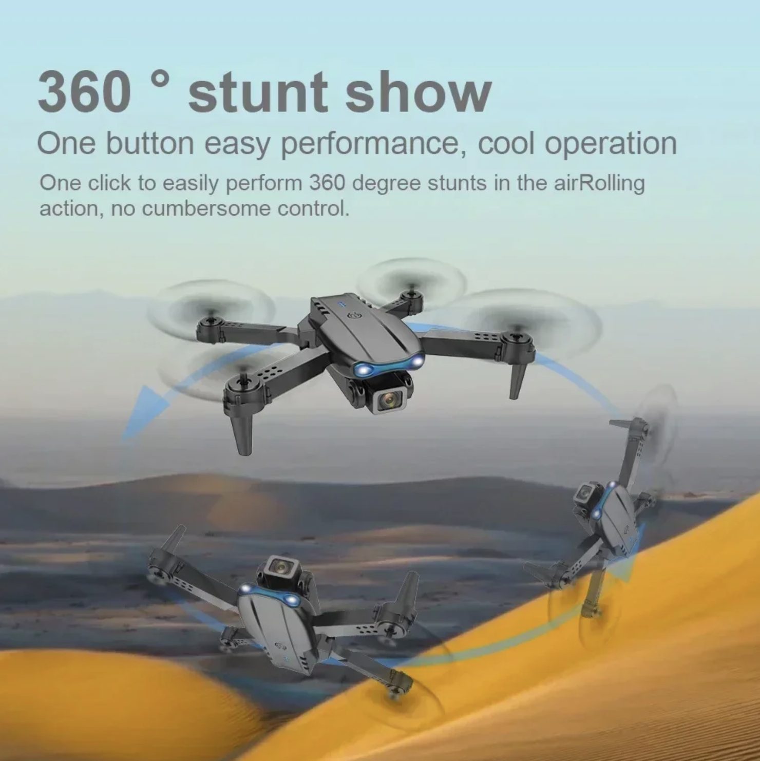 E99 Pro Quadcopter Aerial Drone with Dual HD Cameras - Black 2 E99 Pro Quadcopter Aerial Drone with Dual HD Cameras - Black 2