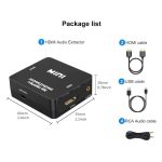 HDMI Audio Extractor – 4K 1080P – HDMI to HDMI Splitter with 3.5mm AUX Audio