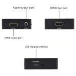 HDMI Audio Extractor – 4K 1080P – HDMI to HDMI Splitter with 3.5mm AUX Audio