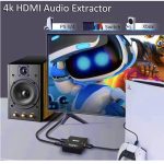 HDMI Audio Extractor – 4K 1080P – HDMI to HDMI Splitter with 3.5mm AUX Audio