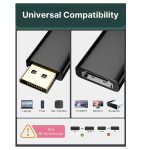 Uni-Directional Male Display Port DP to Female HDMI Adapter – 24k Gold Plated 4K