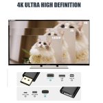Uni-Directional Male Display Port DP to Female HDMI Adapter – 24k Gold Plated 4K