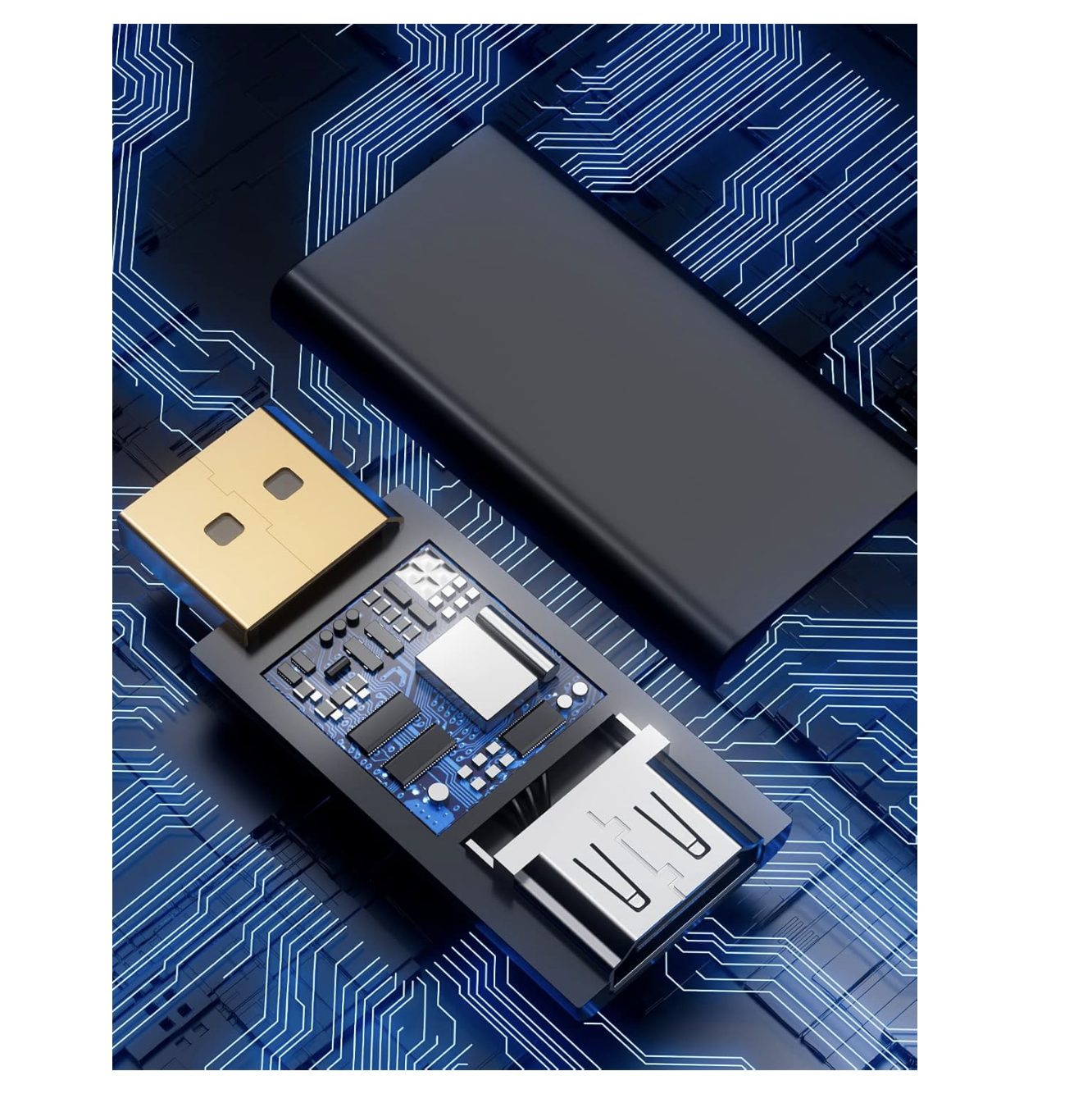 Uni-Directional Male Display Port DP to Female HDMI Adapter - 24k Gold Plated 4K 5 Uni-Directional Male Display Port DP to Female HDMI Adapter - 24k Gold Plated 4K 5