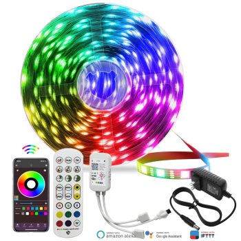 25ft - Smart Led Light Strip with App and Remote Control Music Sync Color Changing