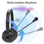 Wireless Bluetooth 5.0 Headset with Noise Cancelling Microphone – Ideal for Truck Drivers – Call Centre Work