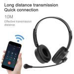 Wireless Bluetooth 5.0 Headset with Noise Cancelling Microphone – Ideal for Truck Drivers – Call Centre Work