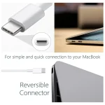 118:96W – Replacement USB C Type-C AC Charger – Macbook 12-16 Inch Compatible – White