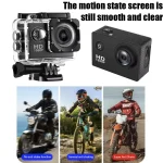 VEMONT Full HD 2.0 Inch Action Camera – 1080P 12MP 30m:98ft Underwater Waterproof with Mounting Accessories Kit – Black