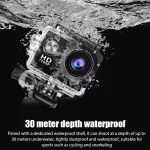 VEMONT Full HD 2.0 Inch Action Camera – 1080P 12MP 30m:98ft Underwater Waterproof with Mounting Accessories Kit – Black