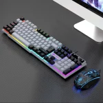 Luminous USB Wired Keyboard And Mouse Set – Mechanical Keyboard – Black Edge