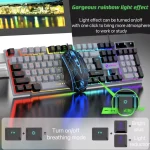 Luminous USB Wired Keyboard And Mouse Set – Mechanical Keyboard – Black Edge
