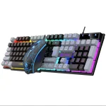 Luminous USB Wired Keyboard And Mouse Set – Mechanical Keyboard – Black Edge