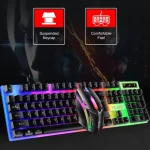 Luminous USB Wired Keyboard And Mouse Set – Mechanical Keyboard – White Edge