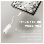 USB C 2.0 to Ethernet Adapter – Gigabit RJ45 to USB C – Thunderbolt 3