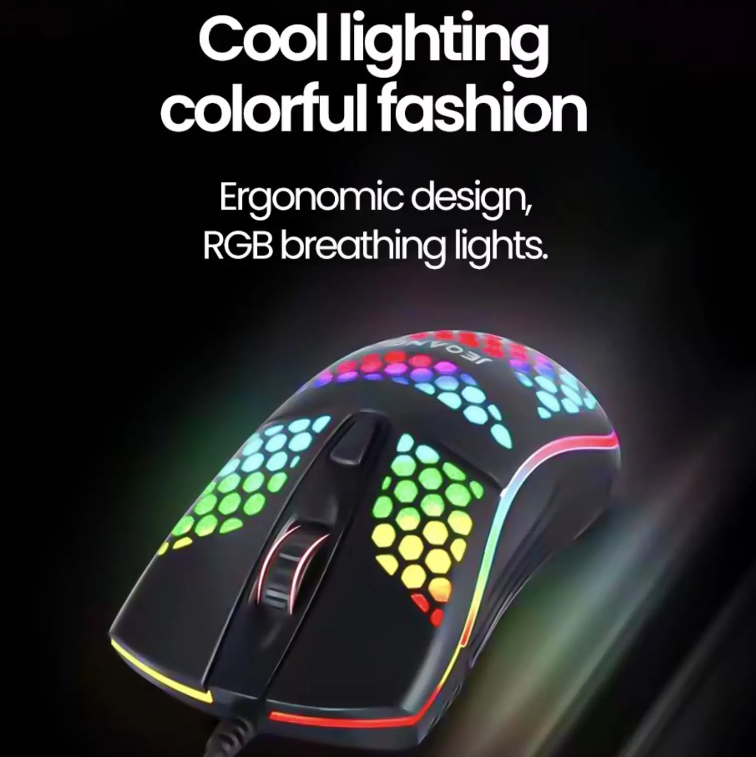 USB Wired RGB Luminous Gaming Mouse - 1600DPI - Light Blue 1