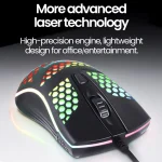 USB Wired RGB Luminous Gaming Mouse – 1600DPI – Blue
