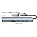 8 In 1 USB HUB Docking Station with Audio