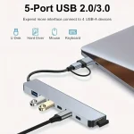 8 In 1 USB HUB Docking Station with Audio