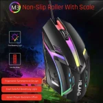 M3 Wired USB Gaming Mouse – Colorful Glowing RGB Backlighting – Black