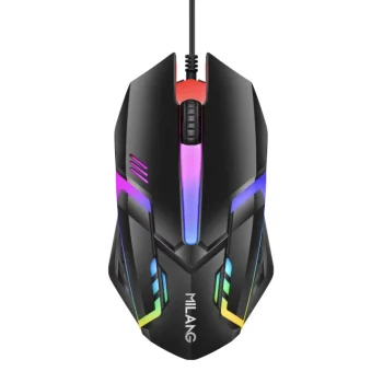 M3 Wired USB Gaming Mouse - Colorful Glowing RGB Backlighting - Black