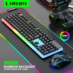 Luminous USB Wired Keyboard And Mouse Set – Mechanical Keyboard – Black Edge