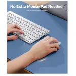 Non-Slip Waterproof PU Leather Desk Pad Protector Mouse Pad – Sea Blue