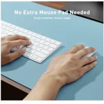 Non-Slip Waterproof PU Leather Mouse Pad – Blue Topaz
