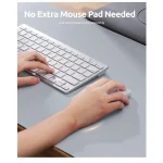 Non-Slip Waterproof PU Leather Mouse Pad – Light Grey