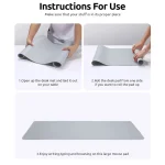 Non-Slip Waterproof PU Leather Mouse Pad – Light Grey