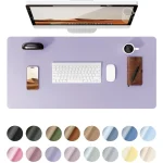 Non-Slip Waterproof PU Leather Mouse Pad – Light Purple