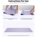 Non-Slip Waterproof PU Leather Mouse Pad – Light Purple