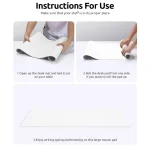 Non-Slip Waterproof PU Leather Mouse Pad – White