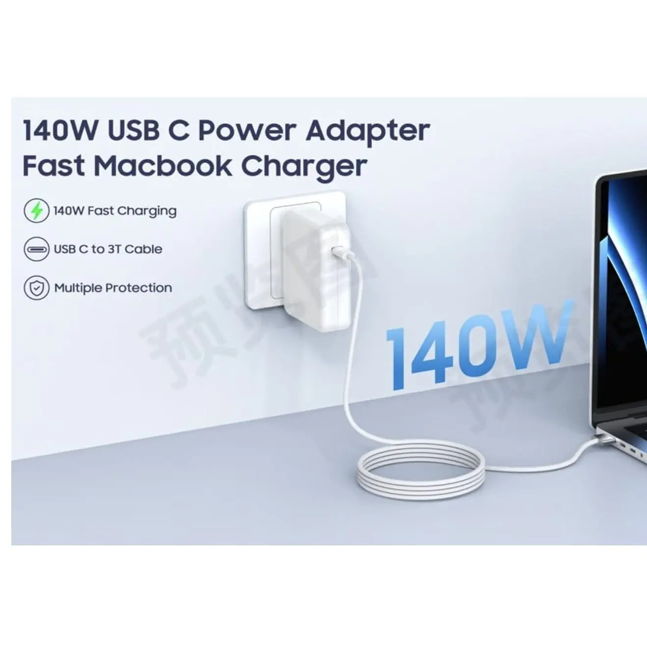 140W USB Type C to Magsafe 3 Charger for MacBook 2021-2023 - M1:M2:M3,MacBook Air:Pro - Charging Cable 6.6ft:2m 1