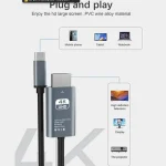 4K USB Type C to HDMI Conversion Cable – Thunderbolt 3 – 1.8M:6FT