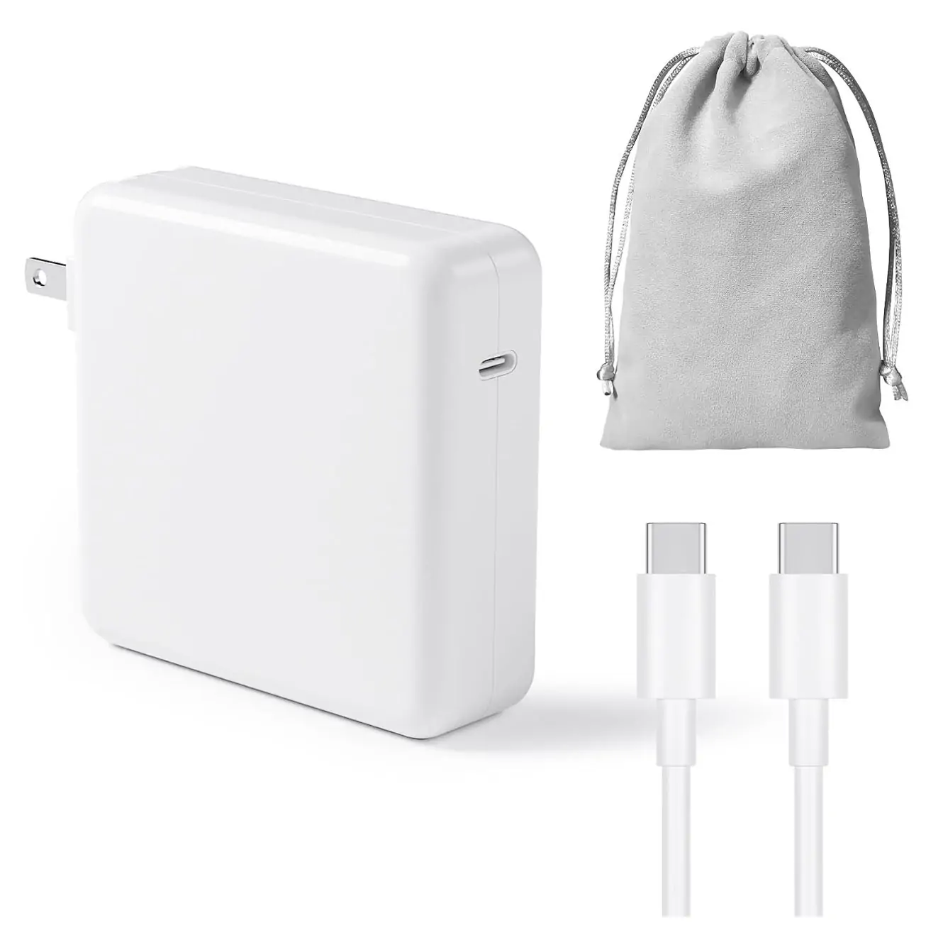70W - USB C Power Adapter Charger for MacBook Pro M1 M2 M3 M4 and Type C Devices - White