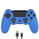 Generic Wireless Dual Vibration Controller for PS4:PC – Blue
