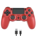 Generic Wireless Dual Vibration Controller for PS4:PC – Red