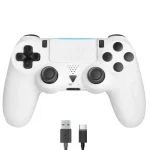 Generic Wireless Dual Vibration Controller for PS4:PC – White