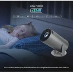 Mini Portable Projector, 4K 1080P Full HD Supported,Auto Keystone, WiFi6+Bluetooth 5.0,180°Rotatable – Built-in Android 11 – HY300PRO-Black