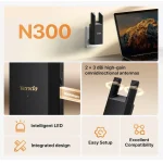 Tenda N300 WiFi Extender with Ethernet Port – Single Band 2.4GHz only – R10-BK